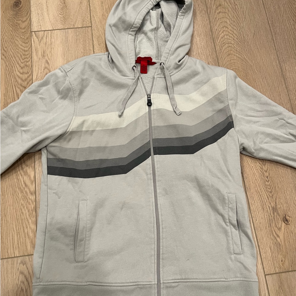 Alfani Men's Gray and Black Zip-Up Sweater
